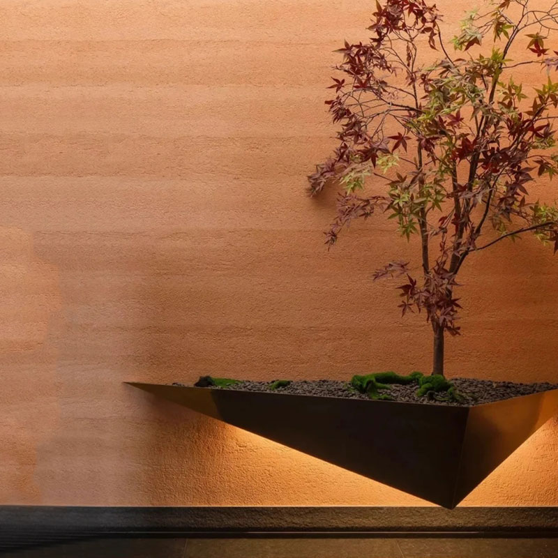 Flexible Stone or Soft Stone-rammed Earth Panel
